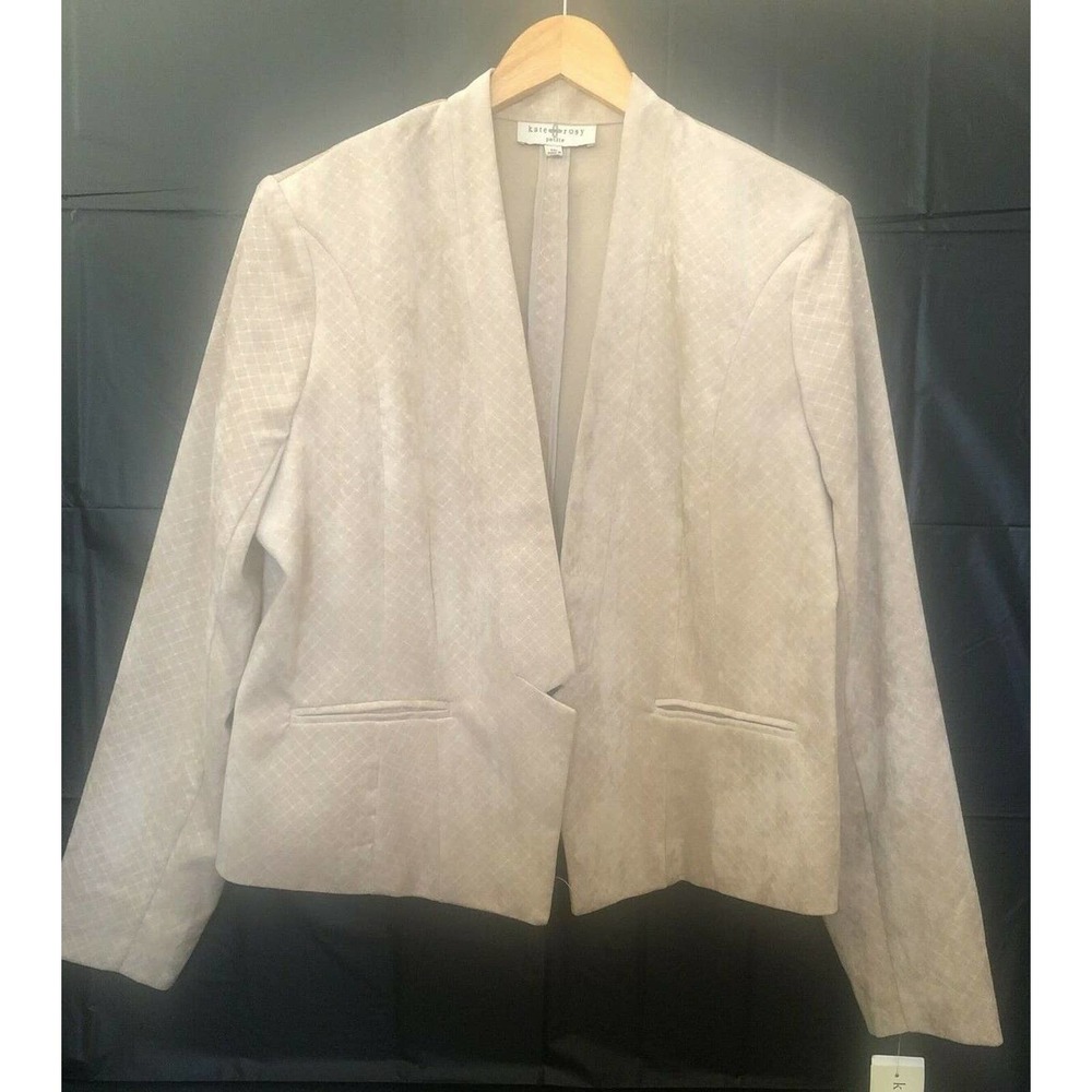 Vintage Kate & Rosy Petite Womens Open Front Blazer Long Sleeve Suit Jacket NWT